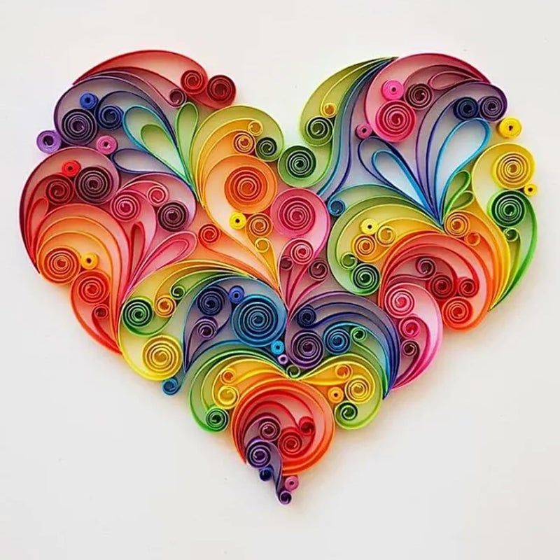 Septe Multi-Color Quilling Paper Strips Kits 900 Strips 42 Colors, 3mm Width, 15Inch Length,9 Sets - Image 5